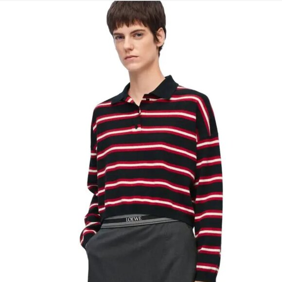 Loewe Striped Wool Polo Sweater (Small) - Picture 4 of 4